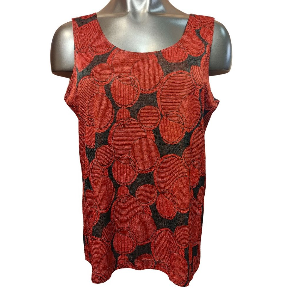 Chico's Design Women's Red/Black Sleeveless Wool Tank top 3
